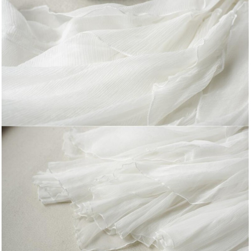 Women 100 Silk dress Beach dress 100% Natural Silk Solid White dress Holiday summer dresses